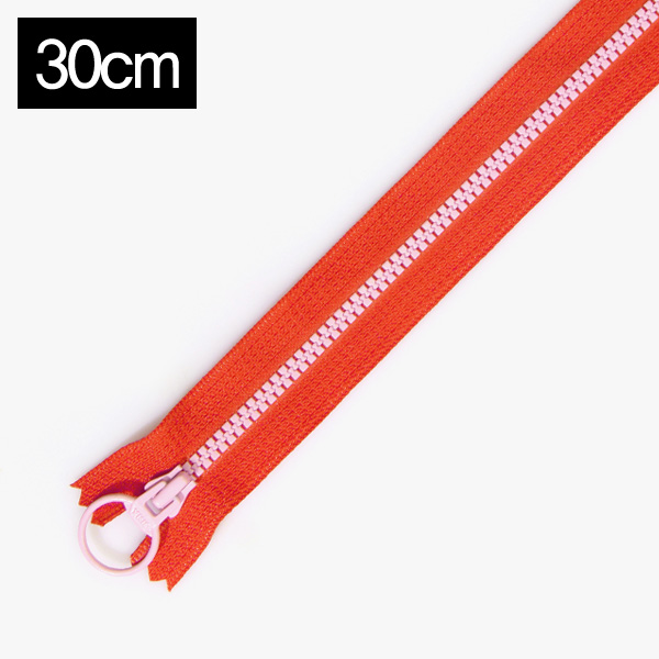 퀼트의시작은? 엔조이퀼트와 함께,[YKK] 비슬론 콤비 지퍼 3호(30cm) - 레드(라이트핑크)