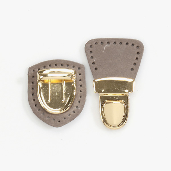 [바이핸즈] 럭셔리 골드 통가죽 가방후크 - 그레이