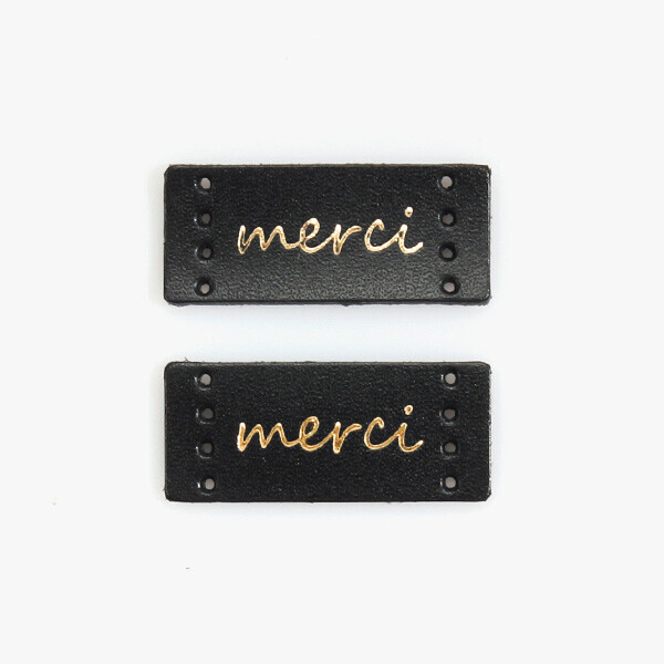 퀼트의시작은? 엔조이퀼트와 함께,[장식부자재] 메르시 가죽라벨 - 블랙