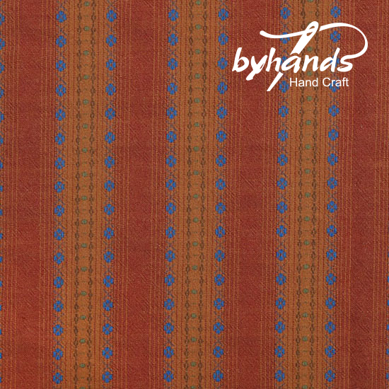 [바이핸즈] 클로버2 선염체크 원단-낙엽색(더블롤링 10YD)