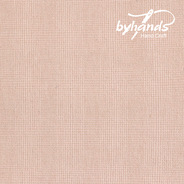 [바이핸즈] 웨이브 선염체크 원단-빈티지핑크(더블롤링 10YD)