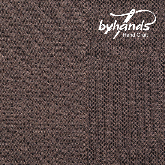 [바이핸즈] 스트라이프 도트 패치 선염체크 원단-인디핑크(더블롤링 10YD)