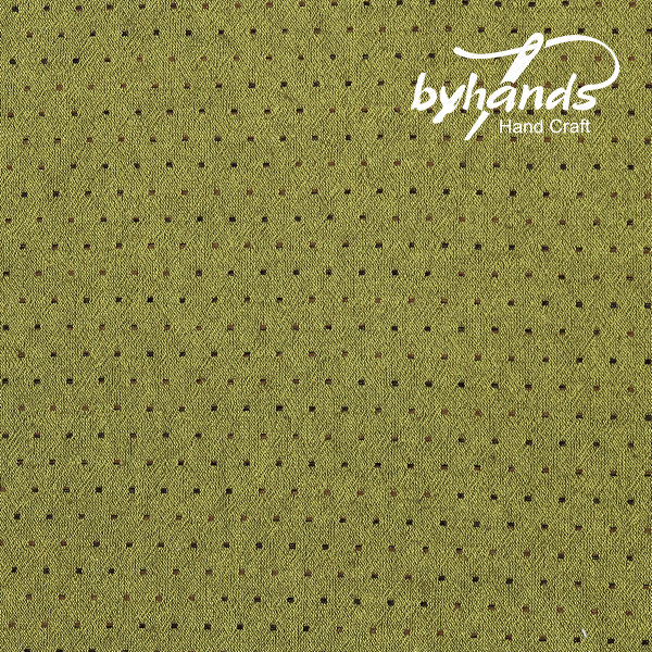 [바이핸즈] 클래식 미니도트2 선염체크원단 - 리프그린(더블롤링 10YD)