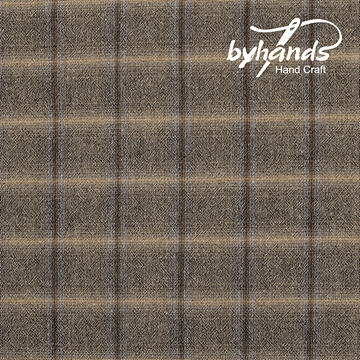 [바이핸즈] 투톤라인 스퀘어 선염체크원단 - 라이트그레이(더블롤링 10YD) (개)