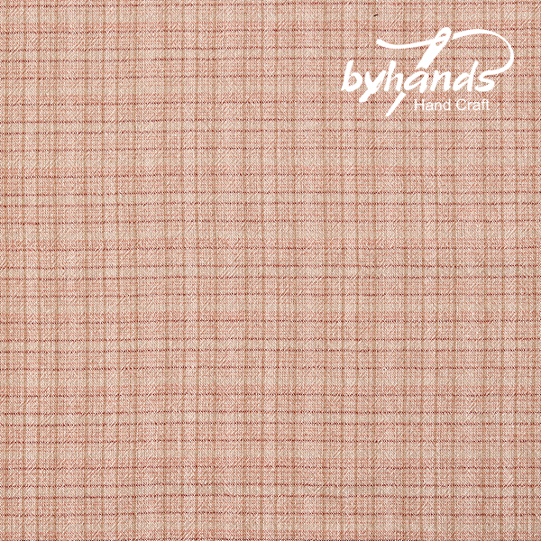 [바이핸즈] 스위트밀크 선염체크원단 - 레드(더블롤링 10YD)