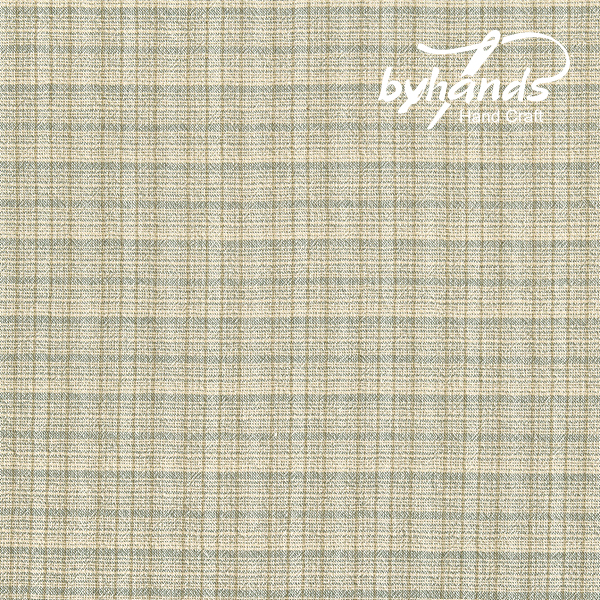 [바이핸즈] 스위트밀크 선염체크원단 - 그레이베이지(더블롤링 10YD)