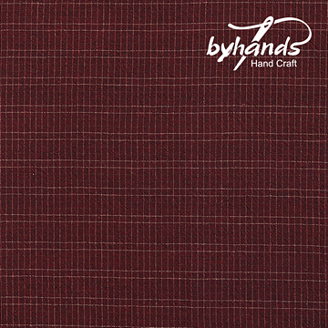 [바이핸즈] 트렌드 미니체크 선염원단 - 버건디(더블롤링 10YD) (개)