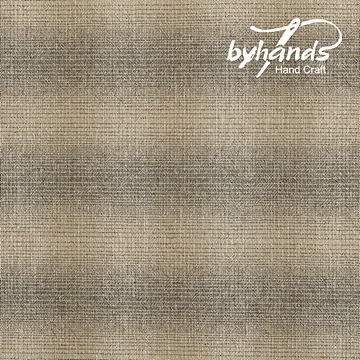 [바이핸즈] 그라데이션 체크 선염체크원단 - 라이트세피아(더블롤링 10YD)