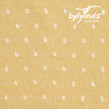 [바이핸즈] 밀크 도트 선염체크원단 - 옐로우(더블롤링 10YD)