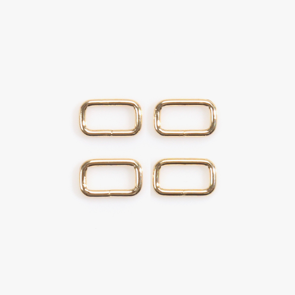 [가방부자재] 사각 연결고리 12mm 4개 1SET - 골드