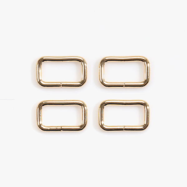 [가방부자재] 사각 연결고리 20mm 4개 1SET - 골드