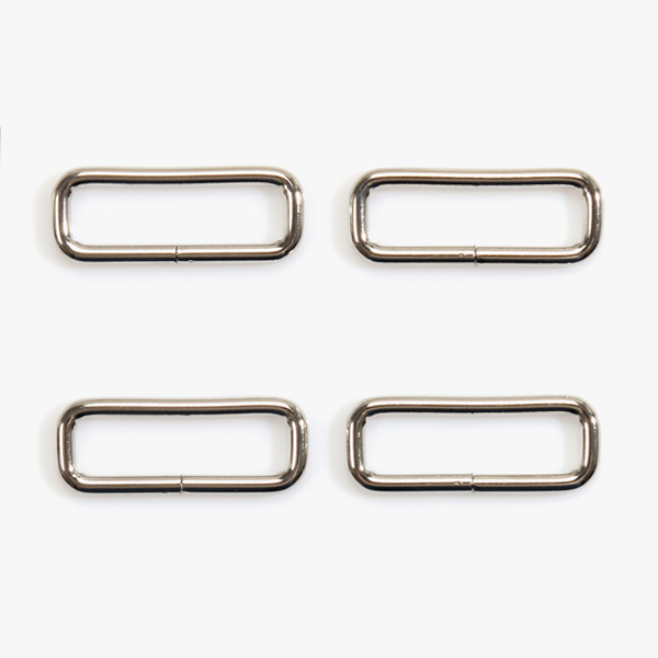 [가방부자재] 사각 연결고리 38mm 4개 1SET - 실버