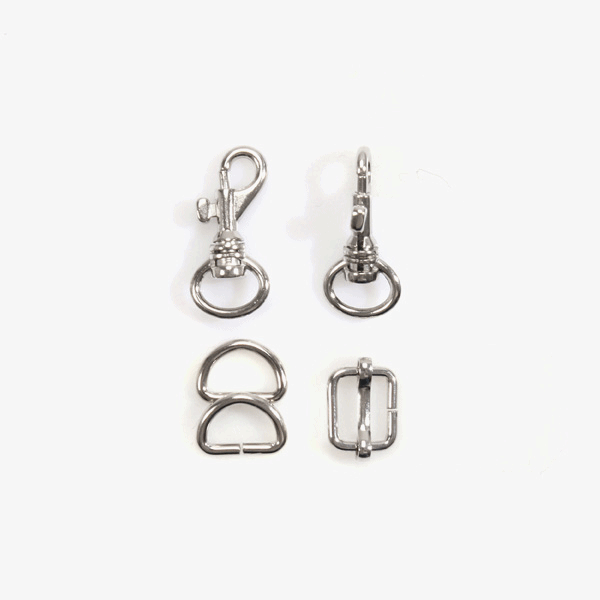[가방부자재] 가방 연결고리 세트 10mm - 실버