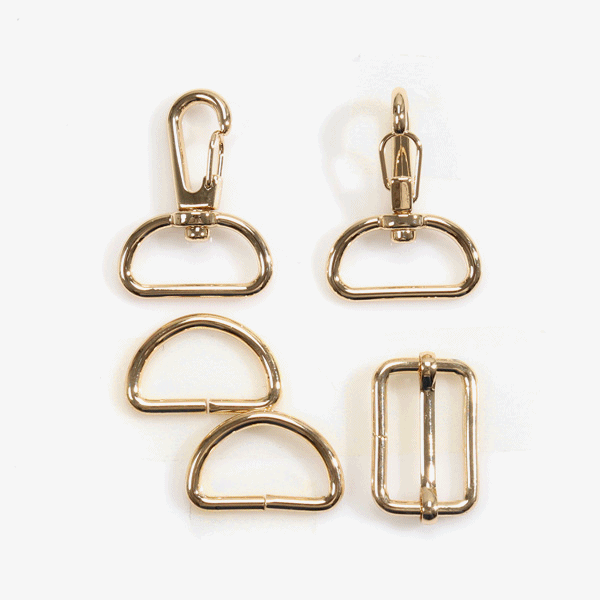 퀼트의시작은? 엔조이퀼트와 함께,[가방부자재] 가방 연결고리 세트 25mm - 골드