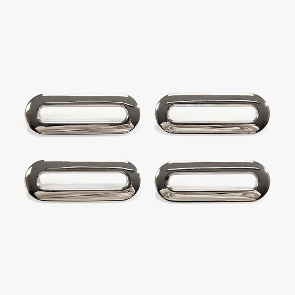 [가방부자재] 발달린 아일렛 40mm 4쌍 세트 - 실버