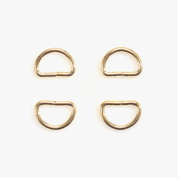 퀼트의시작은? 엔조이퀼트와 함께,[가방부자재] D링 가방 연결고리 15mm 4개 1SET - 골드