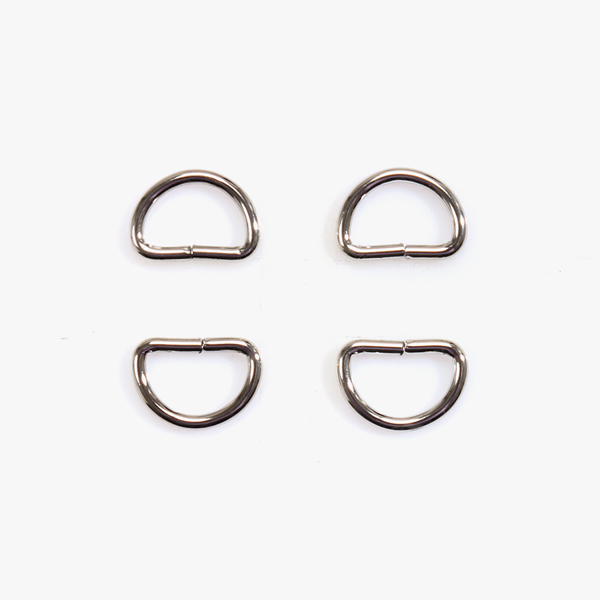 퀼트의시작은? 엔조이퀼트와 함께,[가방부자재] D링 가방 연결고리 15mm 4개 1SET - 실버