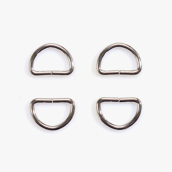 퀼트의시작은? 엔조이퀼트와 함께,[가방부자재] D링 가방 연결고리 20mm 4개 1SET - 실버