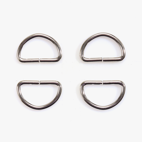 [가방부자재] D링 가방 연결고리 25mm 4개 1SET - 실버