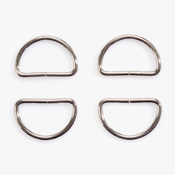 퀼트의시작은? 엔조이퀼트와 함께,[가방부자재] D링 가방 연결고리 30mm 4개 1SET - 실버