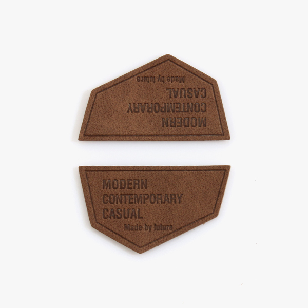 [장식부자재] 모던 컨템포러리 가죽라벨 2개 1SET - 브라운