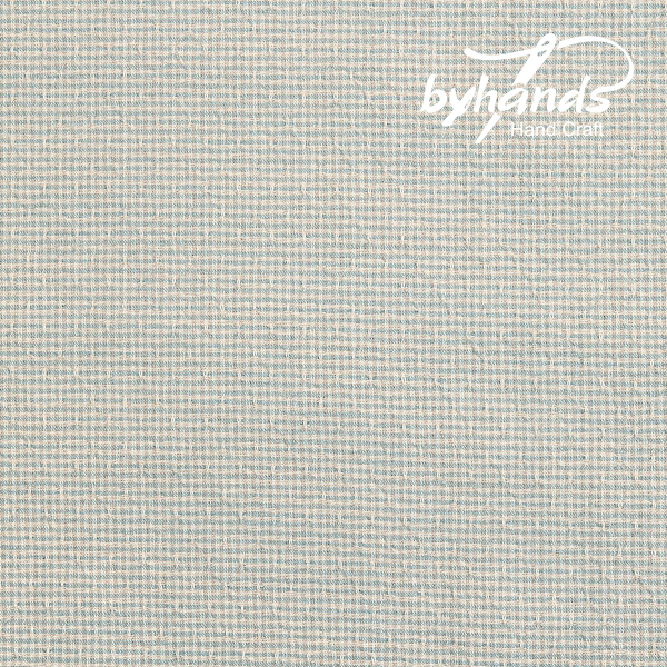 [바이핸즈] 로얄 도비 선염체크원단 - 스카이블루(더블롤링 10YD)