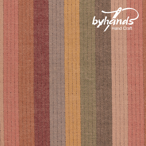 [바이핸즈] 컬러 믹싱 인디핑크톤 선염체크원단(더블롤링 10YD)