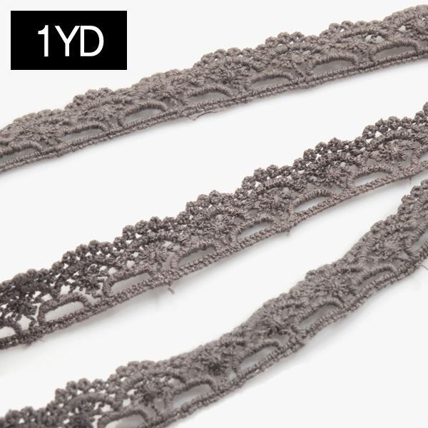 [장식부자재] 무지개동산 토션 레이스 1YD - 그레이브라운