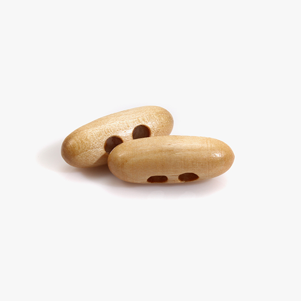 퀼트의시작은? 엔조이퀼트와 함께,[장식부자재] 타원 우드 떡볶이 단추(30mm) - 베이지