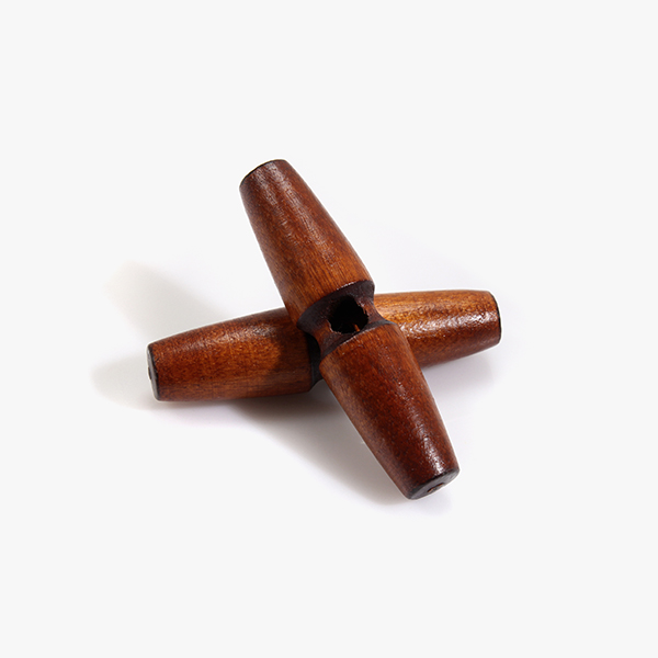 [장식부자재] 우드 떡볶이 단추(60mm) - 연밤색