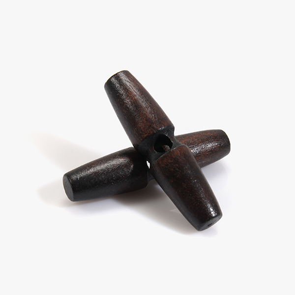 [장식부자재] 우드 떡볶이 단추(60mm) - 진밤색