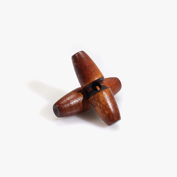 퀼트의시작은? 엔조이퀼트와 함께,[장식부자재] 우드 떡볶이 단추(40mm) - 연밤색