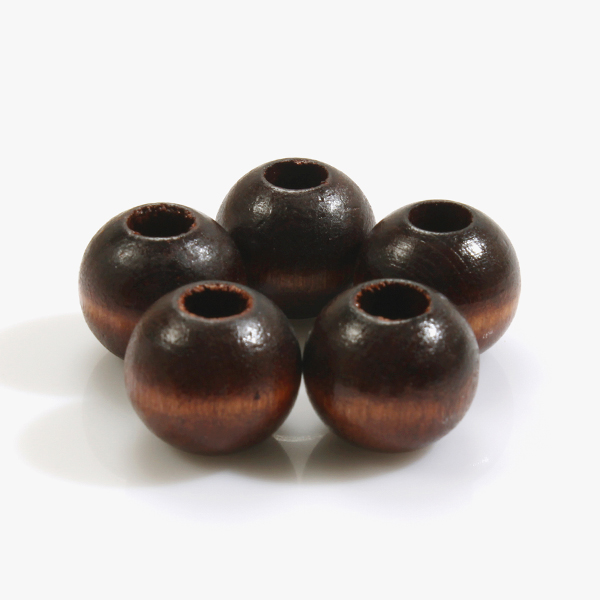 퀼트의시작은? 엔조이퀼트와 함께,[장식부자재] 마크라메 나무 장식 구슬 25mm 5개 1SET - 밤