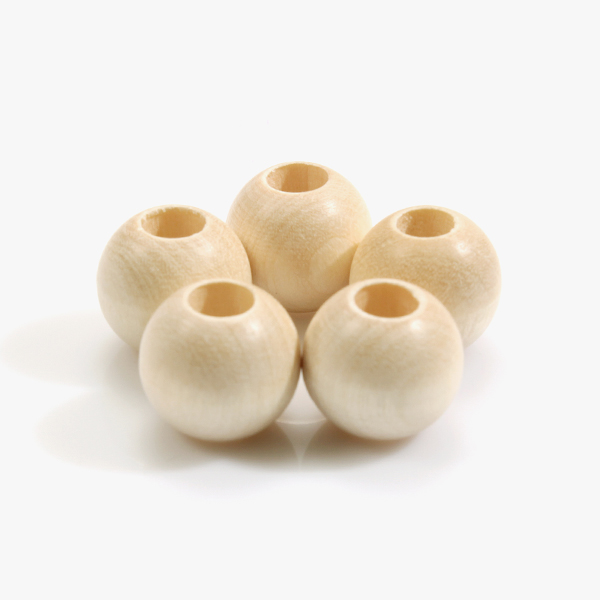 퀼트의시작은? 엔조이퀼트와 함께,[장식부자재] 마크라메 나무 장식 구슬 20mm 5개 1SET - 백골