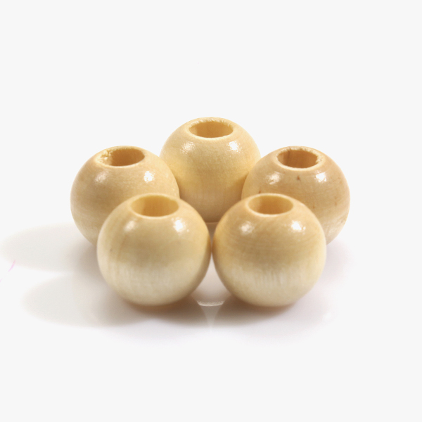 퀼트의시작은? 엔조이퀼트와 함께,[장식부자재] 마크라메 나무 장식 구슬 20mm 5개 1SET - 베이지