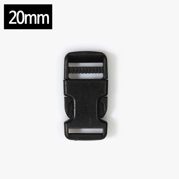 퀼트의 명가 엔조이퀼트,[가방부자재] 웨빙끈용 플라스틱 버클 (20mm) - 검정
