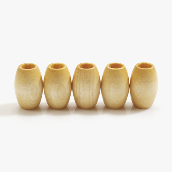 [장식부자재] 마크라메 과자 장식 구슬 30mm 5개 1SET - 베이지