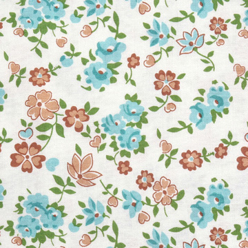 [라일리블레이크] 그래니 시크 시트 프린트원단 - 틸 (1/2Yd)