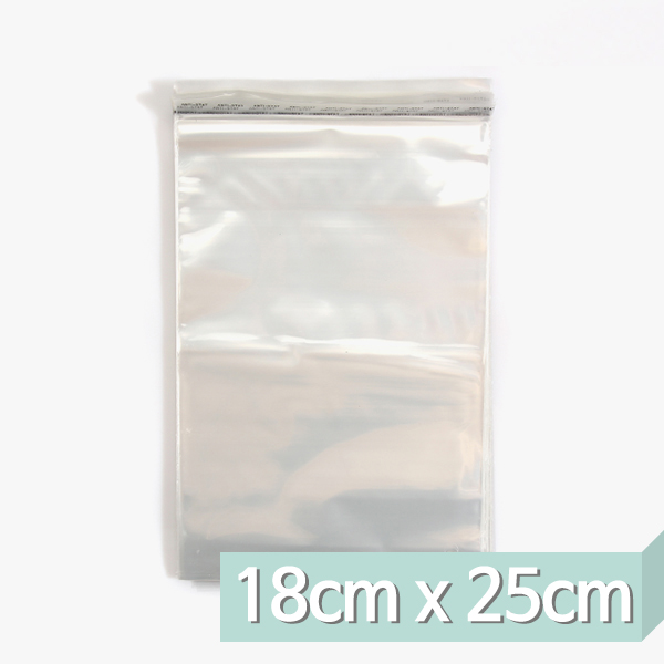 [기타부자재] 접착비닐 포장봉투 - 18cm x 25cm