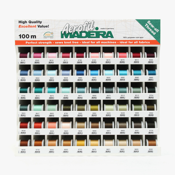 [마데이라] 에어로필 재봉사 60컬러 세트 9124DS2 - 100m (진열장 미포함)