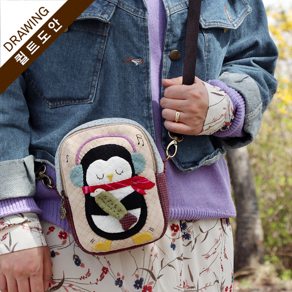 [바이핸즈] 퀼트도안 - 몰라펭귄파우치