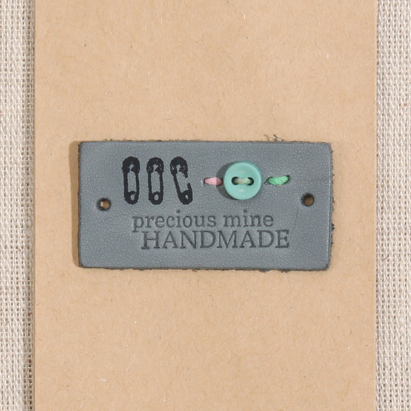 퀼트의시작은? 엔조이퀼트와 함께,[장식부자재] 핸드메이드 옷핀 천연 워싱 가죽라벨 - 블루