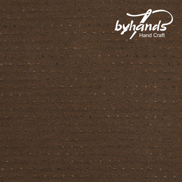 [바이핸즈] 미니도트 선염체크원단 - 코코아브라운(더블롤링 10YD)