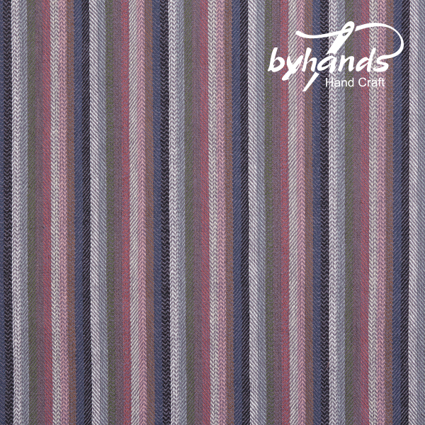 [바이핸즈] 헤링본 선염체크원단 - 퍼플(더블롤링 10YD)