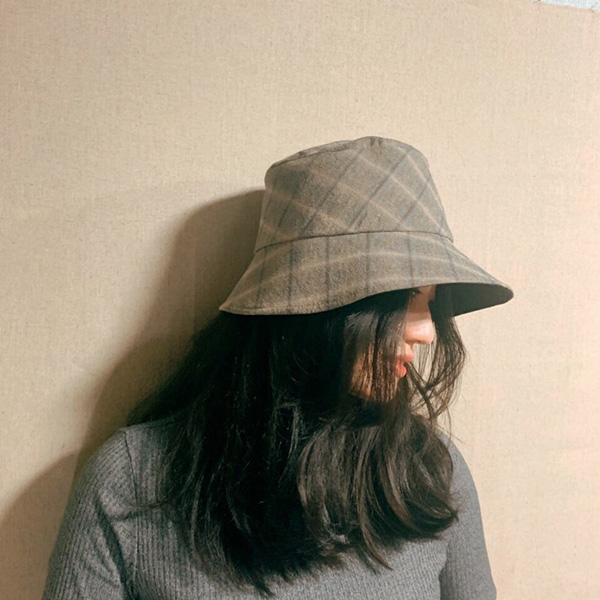 퀼트의 명가 엔조이퀼트,[미스마플] 브라운 체크 모자