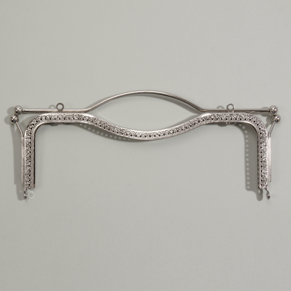 [퀼트부자재] 손잡이형 입술 프레임 27cm - 실버