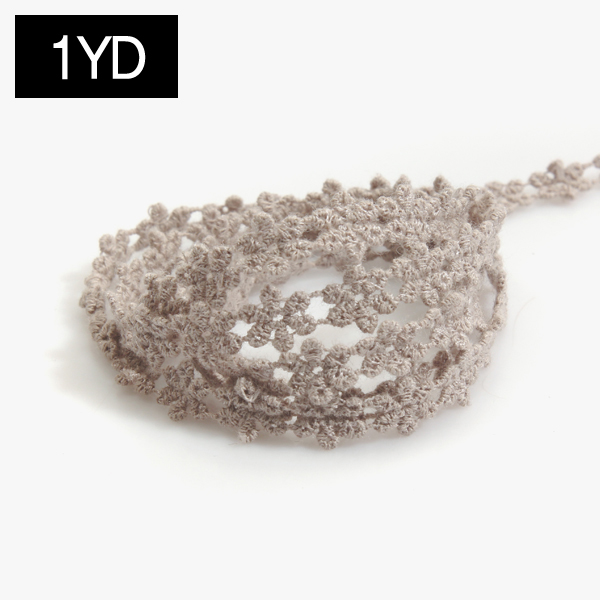 [장식부자재] 안개꽃 토션 레이스 1YD - 베이지