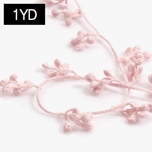 [장식부자재] 캐미컬 토션 레이스 1YD - 라이트핑크