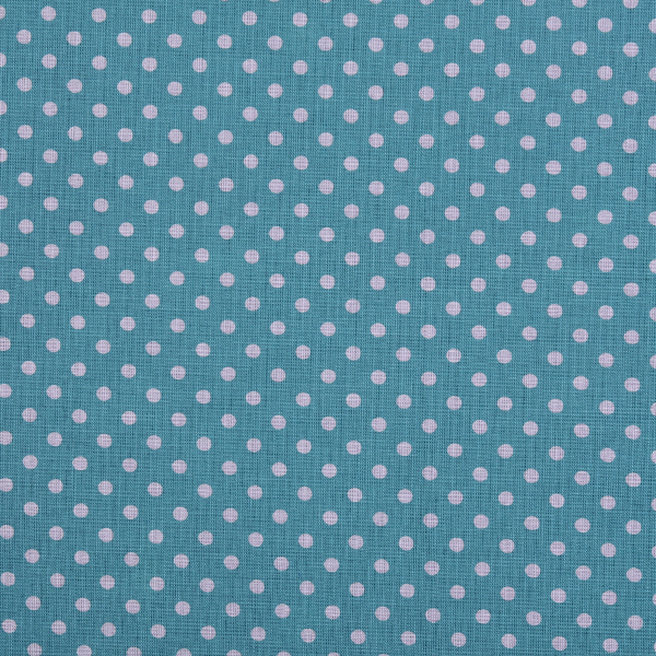 [세븐베리] 베이직 도트 88198 D1 시팅 프린트원단 - 블루