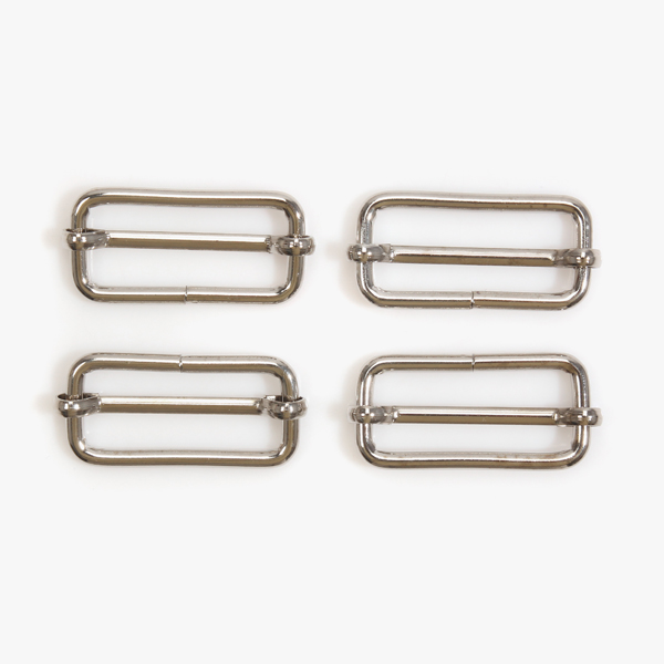 [바이핸즈] 실버 사각 끈 조절 연결고리 4개 1SET - 38mm